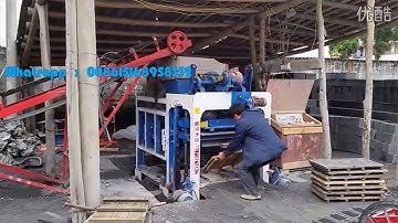 QT4-26C QT4-28 semi automatic concrete hollow block making machine with push button start system