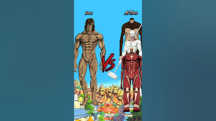 Eren attack titan Vs Titans who is more powerful 🏆#eren
