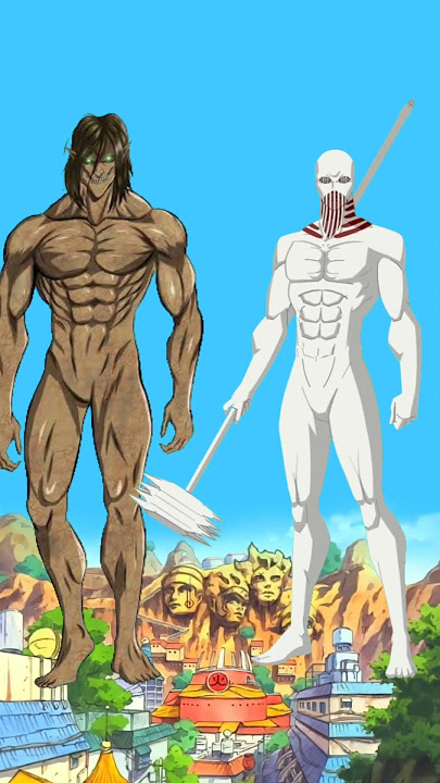 Eren attack titan Vs Titans who is more powerful 🏆#eren