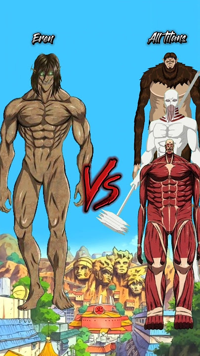 Eren attack titan Vs Titans who is more powerful 🏆#eren