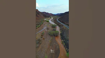 سيول وادي عرقان شمال نجران صباح اليوم 