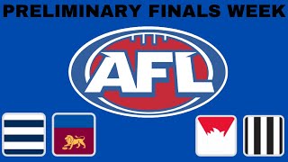 AFL PRELIMINARY FINALS WEEK TIPS + Margin Comp (2022)