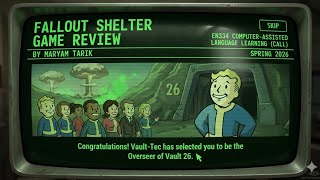 Game Review Video ( Fallout Shelter) by Maryam Tarik
