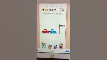 Brain Test Level 49 Make the red win the race