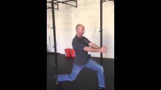 Split stance band press to oh
