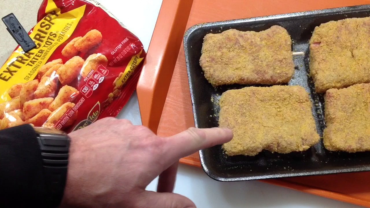 City Chicken or Mock Chicken! on the Air Fryer with Tator Tots on the AF - YouTube
