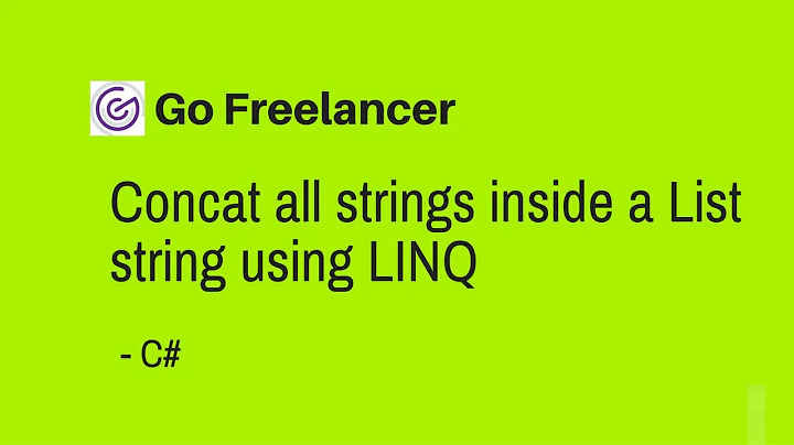Concat all strings inside a List string using LINQ