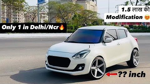 Maruti Suzuki swift fully Modified ❤️😱 / 20inch alloy wheels 🔥/ Loudest music system 🔊 / Z black👮‍♂️