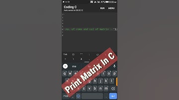 C Program to Print Matrix Using 2-D Array #shorts
