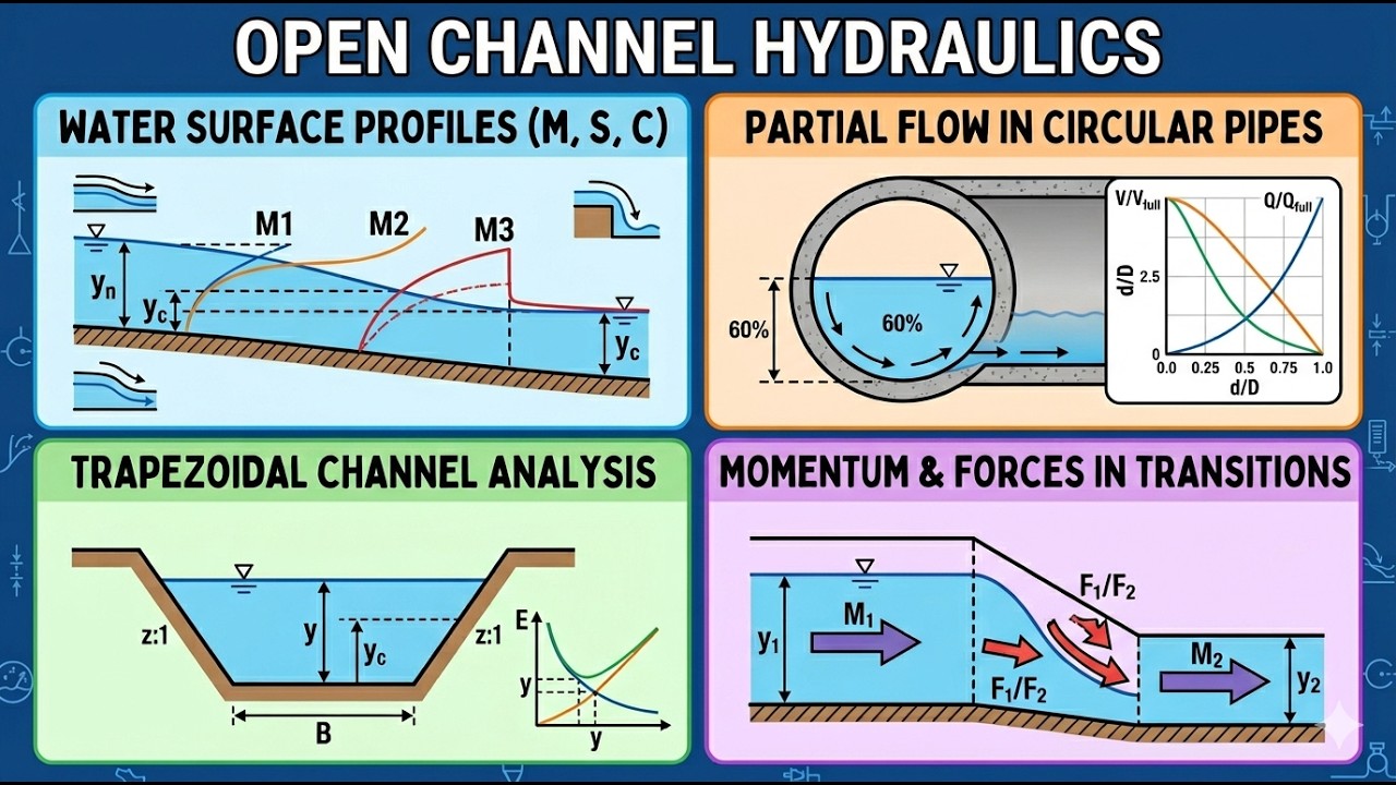 Open Channel Hydraulics — Water Surface Profiles, Sewer Pipe Flow ...