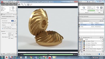 Making 3D Bevel Helical Gear by Sweep ( Scale - Twist ) Command - AutoCAD 2017