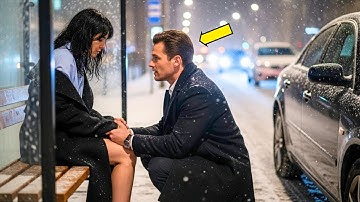 „Chodź ze mną”  Miliarder znalazł zmarzniętą pielęgniarkę na przystanku autobusowym i zabrał ją do d