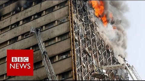 Tehran fire: Many feared dead as high-rise collapses - BBC News