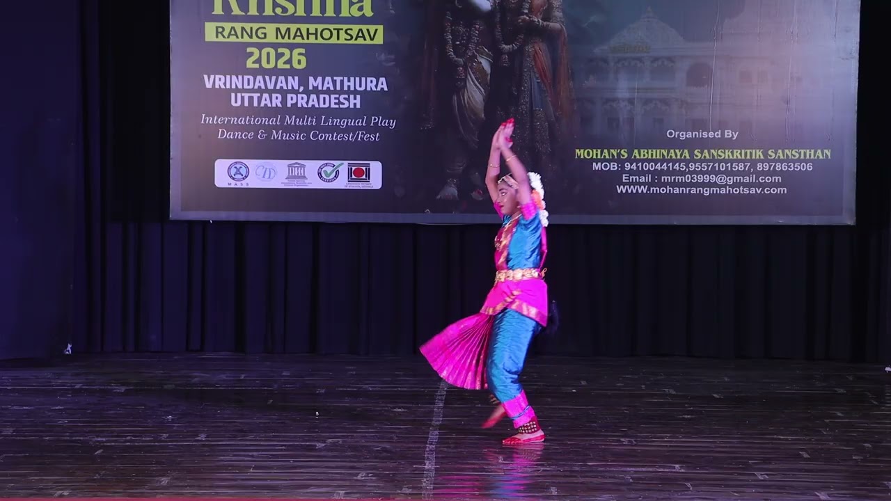 Lord Vishnu & His Incarnations through the Ages: Bhratnatyam Composition by Shreejoyee in Vrindavan