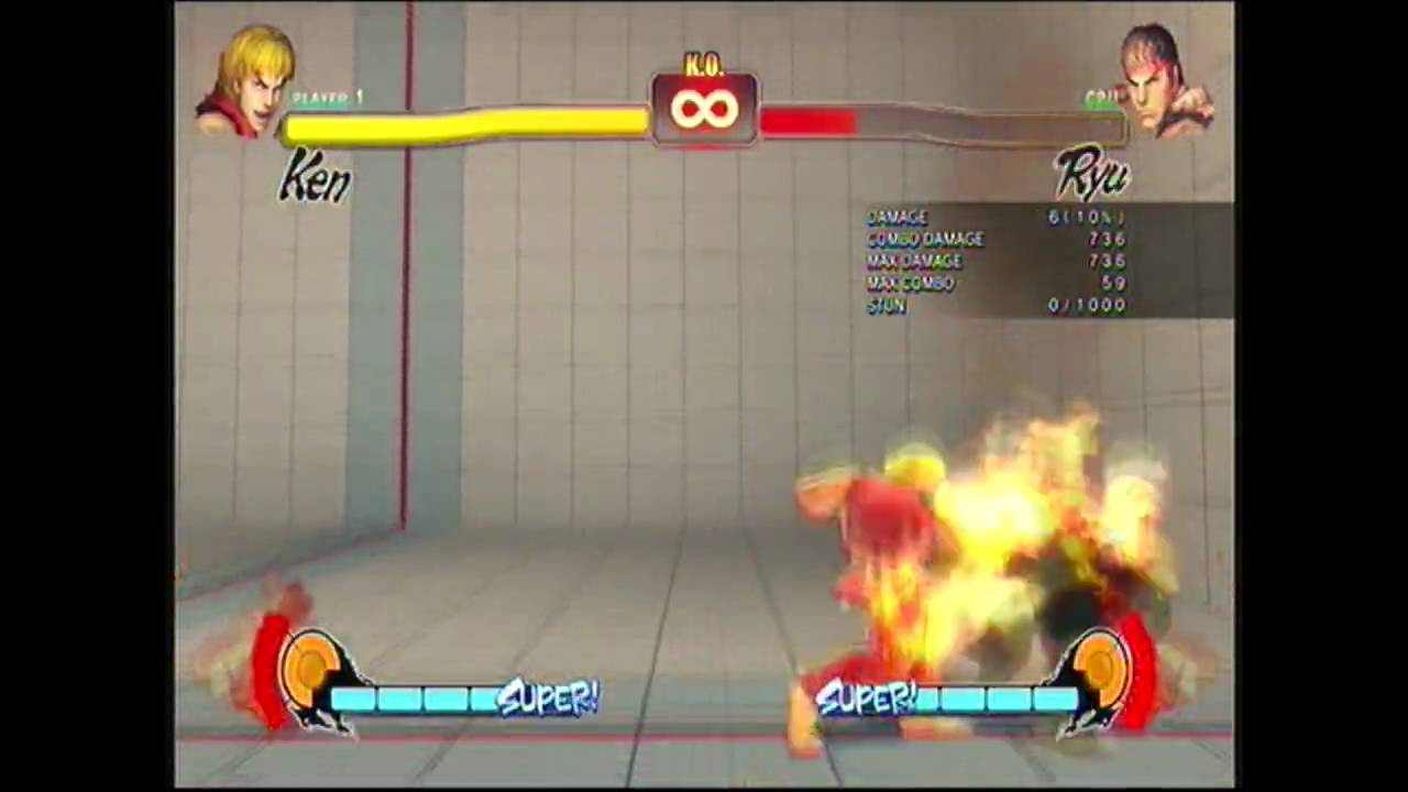 street-fighter-iv-ken-99-hit-combo-training-only-youtube