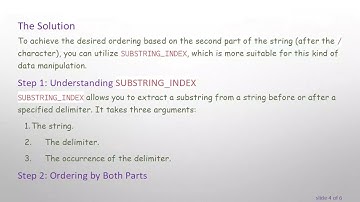 How to Order My String Column Using SUBSTR and CAST in MySQL