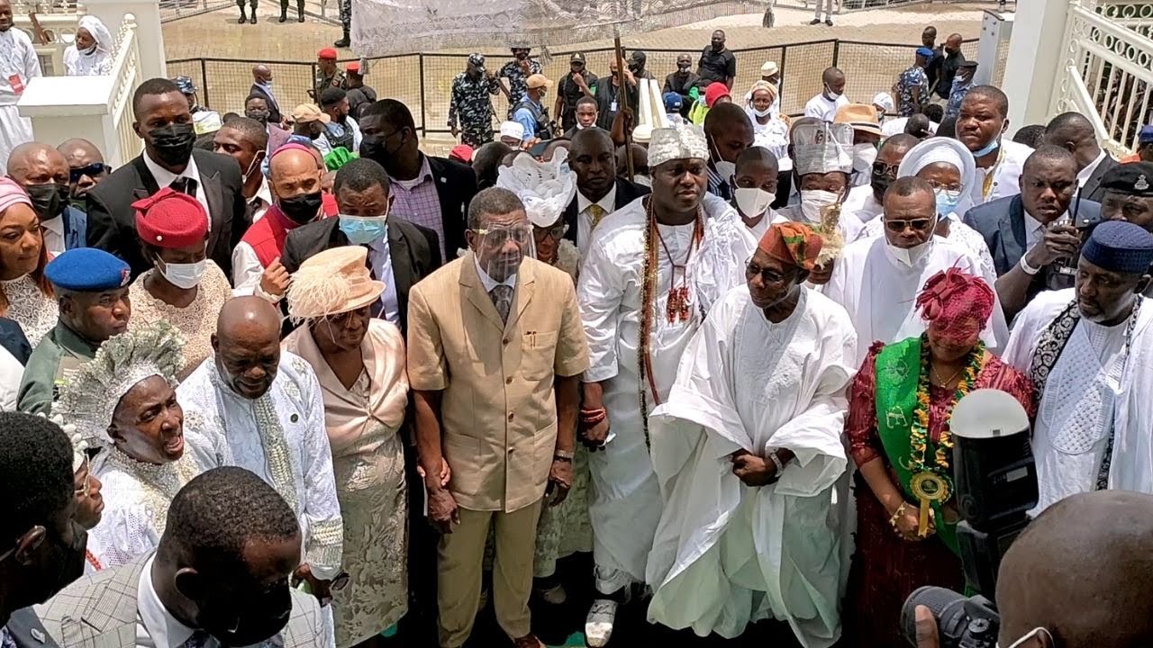 OBASANJO, OONI OF IFE, PASTOR ADEBOYE AT REV. ESTHER AJAYI GRAND OPENING OF LOVE OF CHRIST CHURCH