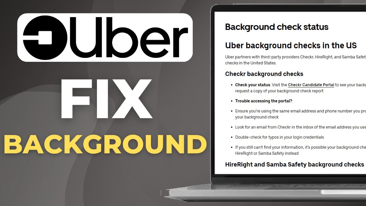 How To Fix Uber App Background Check Issues | Step by Step Guide ...