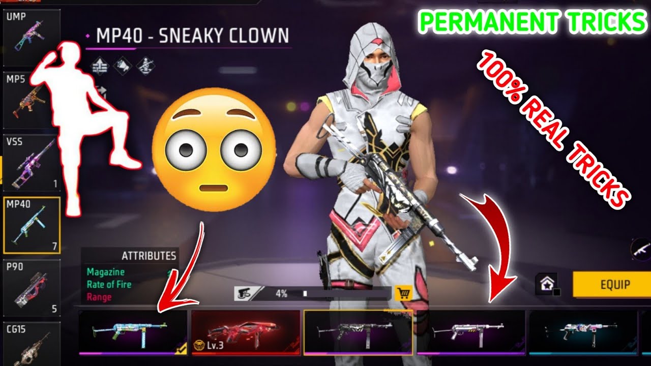 How To Get Sneaky Clown Mp40 Permanent Tricks | Mp40 Permanent Kaise Nikale | Latest Mp40 Trick 2024