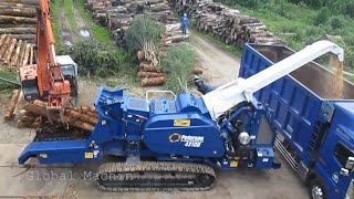 Dangerous Big Tree Destroyer Machines Working, Extreme Modern Wood Chipper Makes Whole World Admire