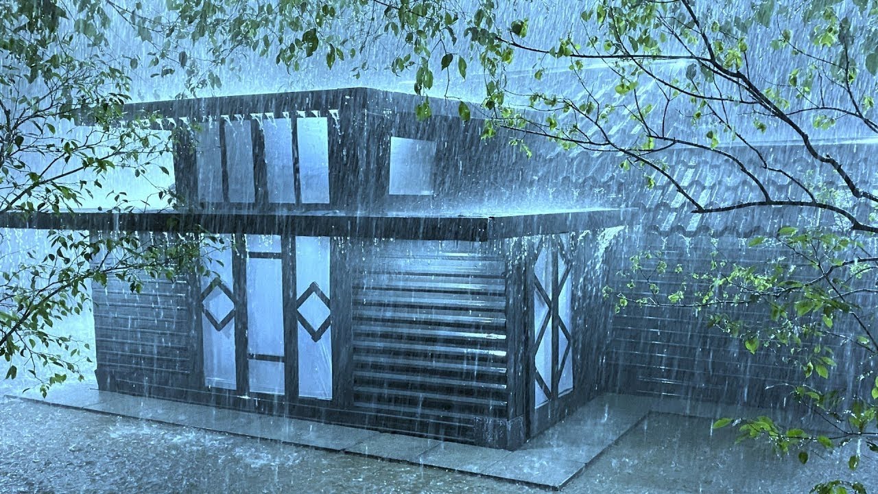 Serene Thunder & Rain in a Hidden Wooden Cabin | ASMR for Deep Sleep