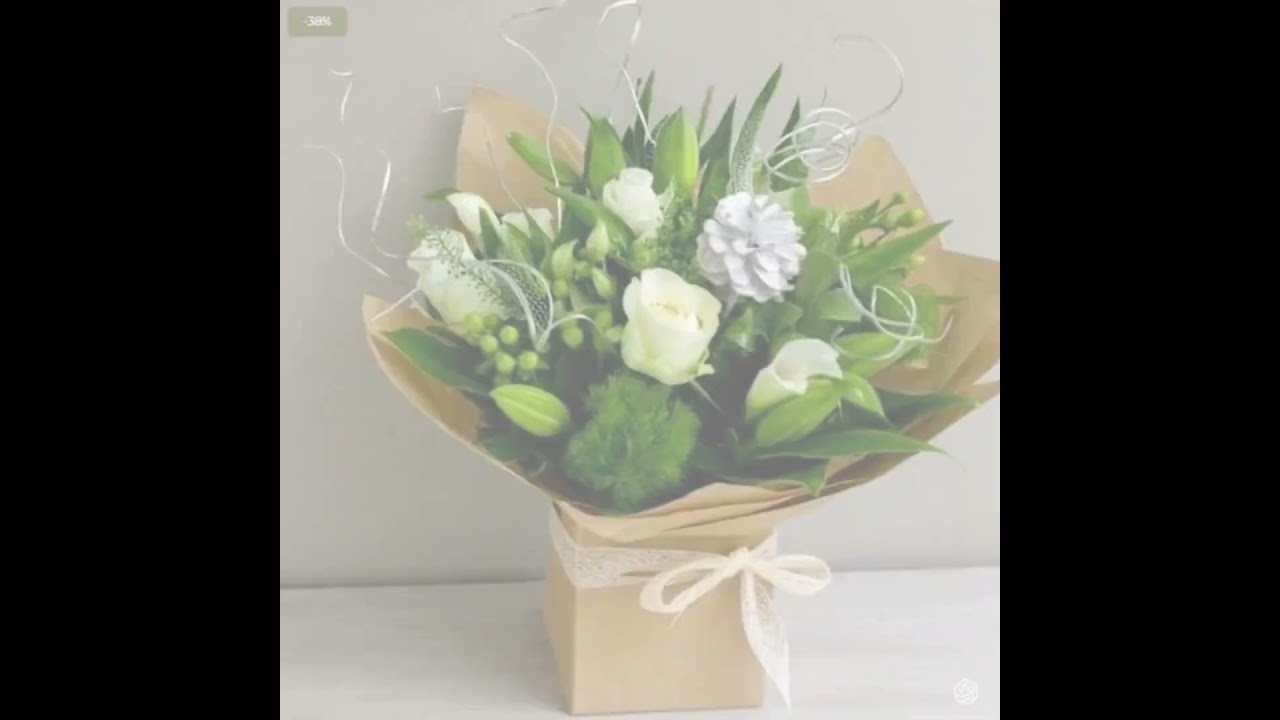 White and Silver Hand Tied Bouquet 