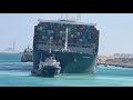 Suez Canal: Tugboats sound horns as Ever Given container ship 'fully refloated'