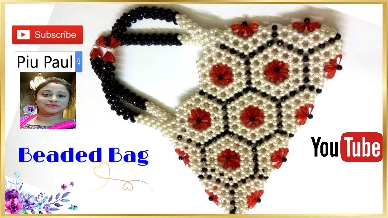 How to make a beaded 18 flower Hand Bag-Part 1