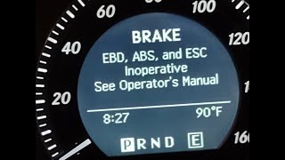Mercedes GLK 350 X204 Brake EBD, ABS, and ESC Inoperative  wheel speed sensor anomoly?