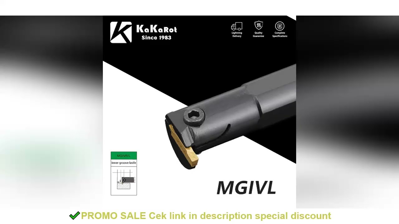 KaKarot Grooving Tool MGIVR2016 MGIVR2520 MGIVR3125 MGMN Carbide Inserts MGIVR/L Straight Shank Inte
