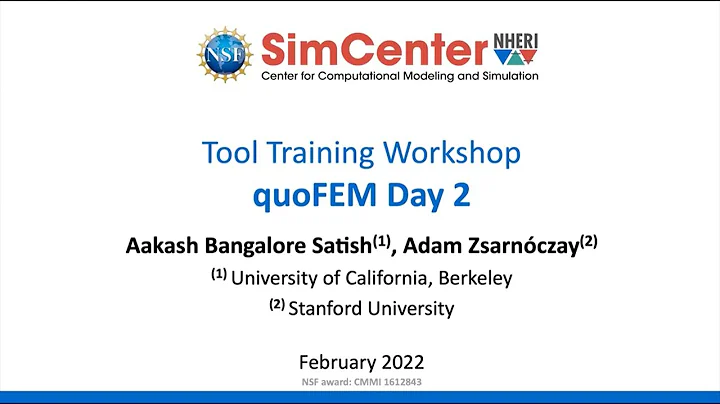 Uncertainty Quantification Training for Application to Natural Hazards Engineering - Day 2 (2/23/22)