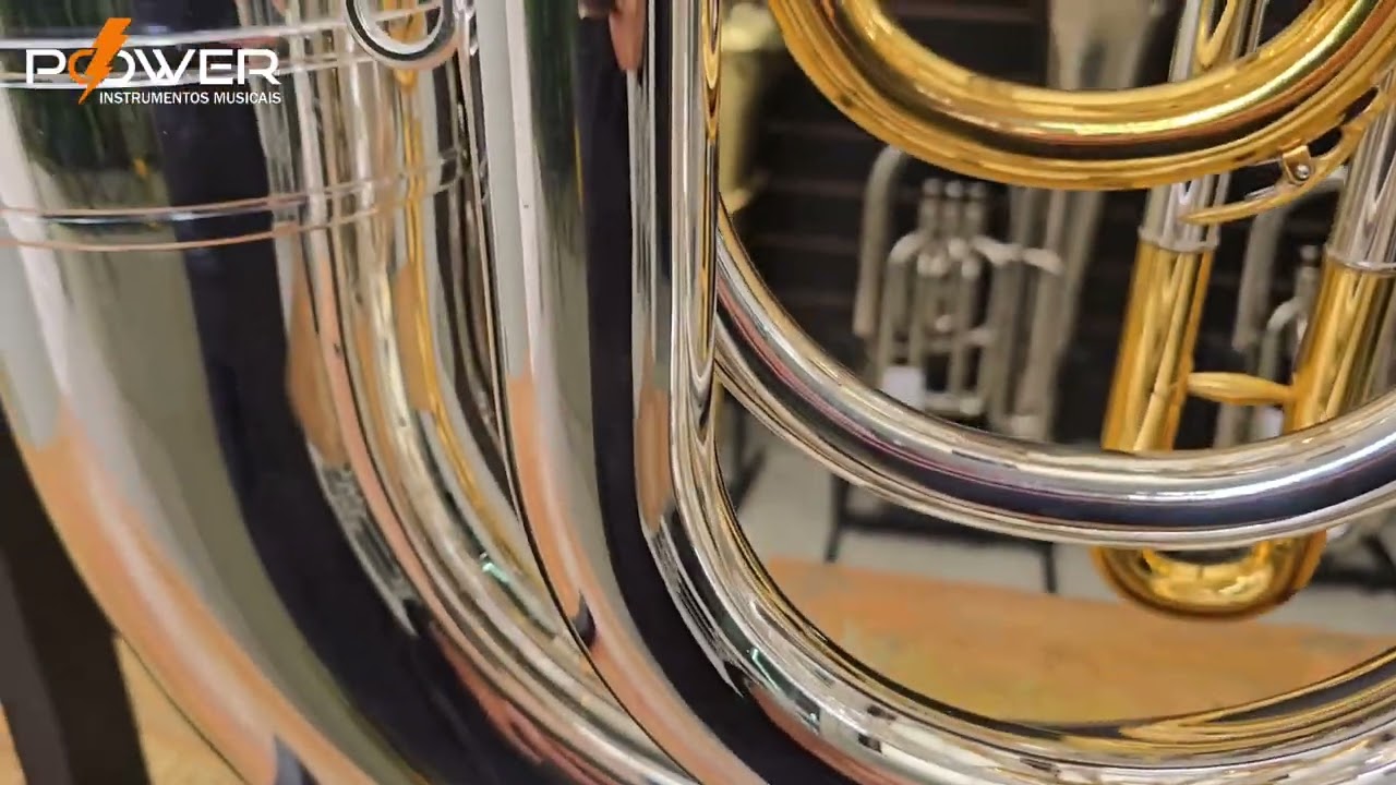 Tuba Kings Brasil 4/4 Prata com Ouro Sib (Usada)
