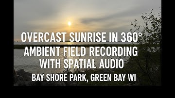 360° Nature Soundscape: Overcast Sunrise at Bay Shore Park, WI (Spatial Audio Field Recording)