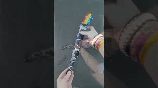 Rainbow Grayscale Split Gradient Tie Dye Timelapse 🌈