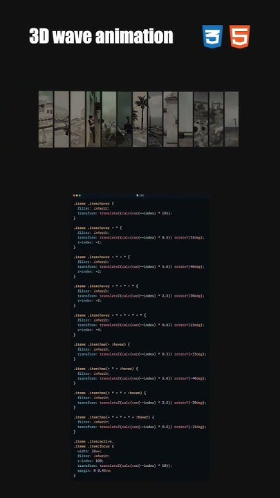 3D Wave Animation | Wave Animation With HTML & CSS | #css #html #js # ...