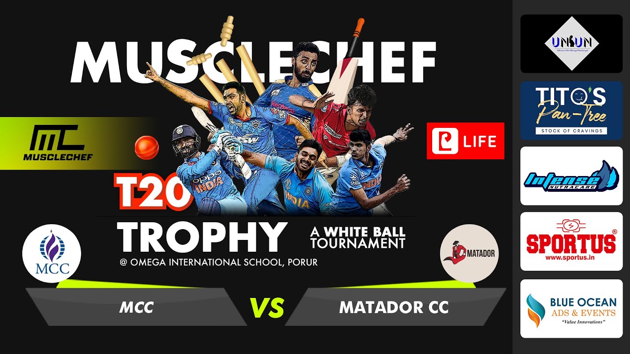 MUSCLECHEF T20 | Matador CC vs MCC | 09Jan2021 | Live Stream