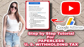 How to Sign-up for your Paperless U.S Withholding Tax Documents in Google Adsense Complete Tutorial