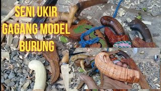 Ukir Gagang golok Model Kepala Burung