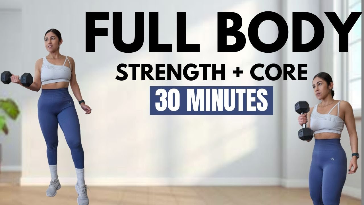 30 MIN FULL BODY WORKOUT + CORE - NO JUMPING | Strength Circuits - YouTube