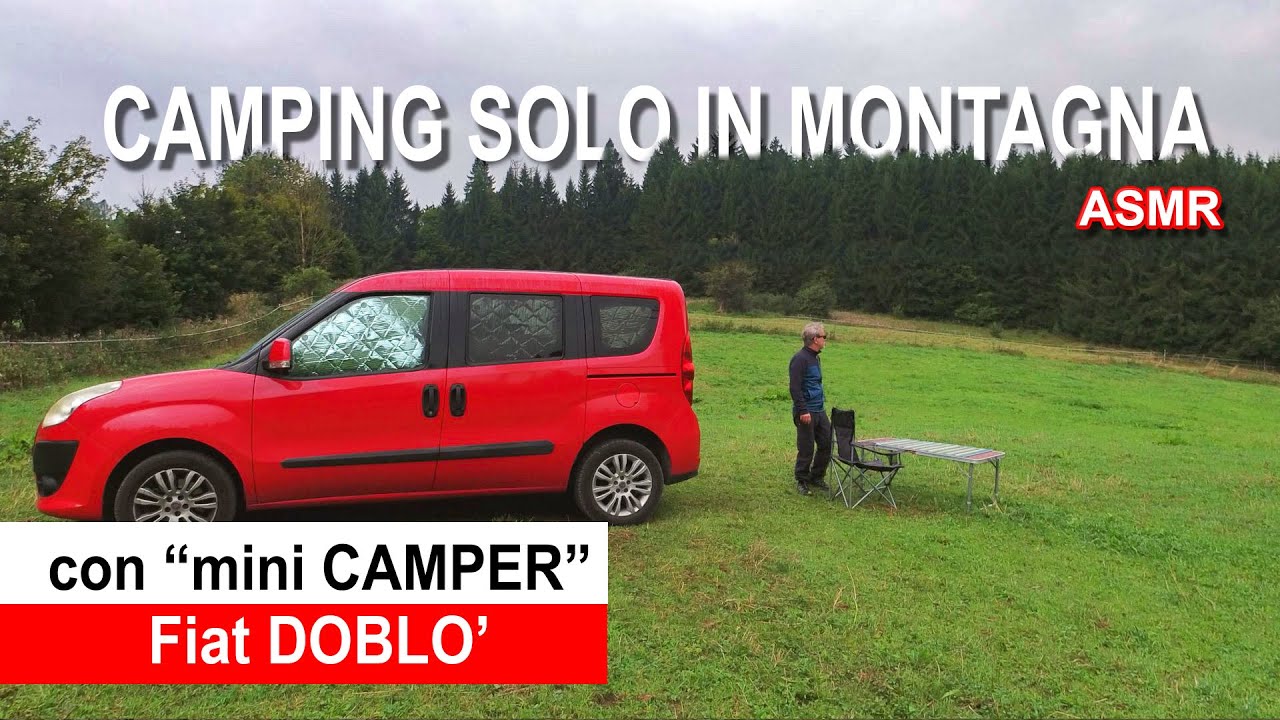 Camping solo | Fiat Doblò mini camper | Asiago Italy |ASMR | Ivan Zogia