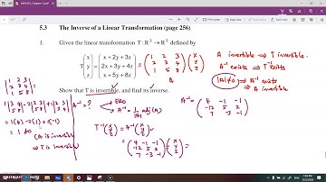 Inverse of Linear Transformation