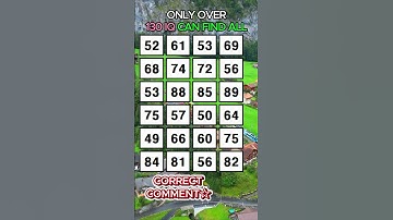 GENIUS CAN FIND ALL! Find 3 pairs of identical numbers/Dementia Prevention Quizzes/Tests.No312