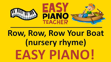 🎹 EASY piano: Row, Row, Row Your Boat keyboard tutorial (nursery rhyme) by #EPT with note names