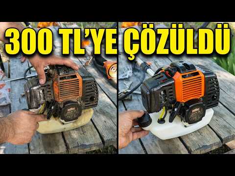 Çin Malı(Atlas) Motorlu Tırpan Çalışmıyor/ Marş Kovanı ve Benzin Hortumu Değişimi/Halı Yıkama Testi