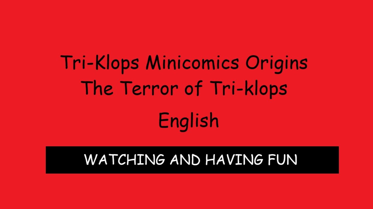 Tri Klops The Terror of Tri klops Mini Comics Origins ENG