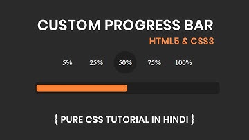 Pure CSS Progress Bar | Custom Progress Bar | Html5 | CSS3 | Tutorial In Hindi | Code4education 2020