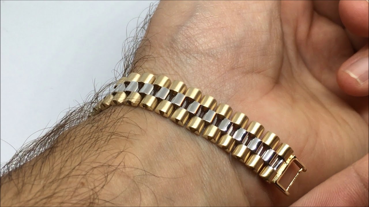 ItsHot.com: Solid 18K Rose Gold Men's Bracelet Rolex Style | Mens gold  bracelets, Gold chains for men, Mens diamond bracelet
