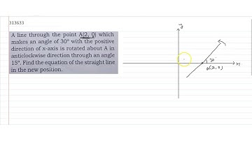 A line through the point `A(2, 0)` which makes an angle of `30^@` with the positive direction