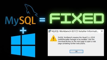 Fix MySQL Workbench requires the Visual C++ 2019 Error