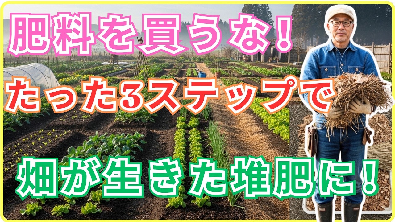 【初心者でも成功】施肥の悪循環からもう逃げろ！畑を丸ごと「生きる堆肥」に変える3ステップ。手遅れになる前に今すぐ土と葉のSOSサインを確認せよ